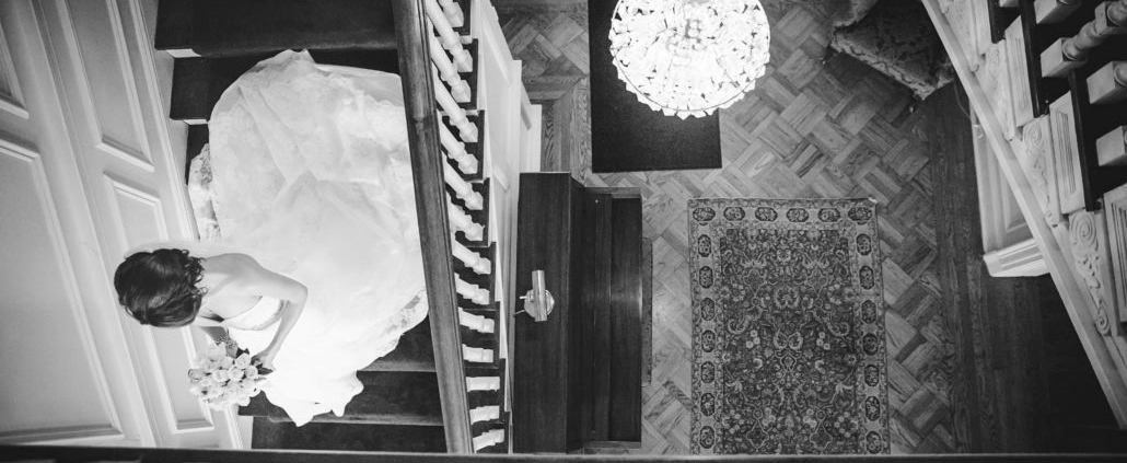 wedding-bride-stairs-bw Bride Stairs