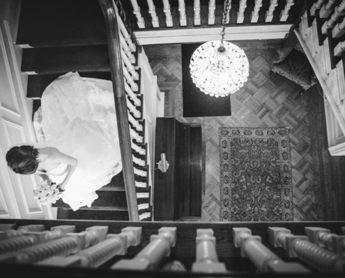 wedding-bride-stairs-bw Bride Stairs